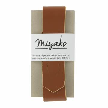 Anse de sac Miyako en cuir marron - 408
