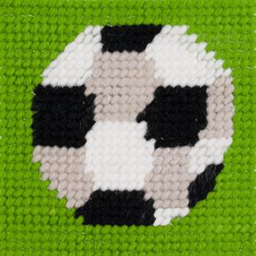 Kit canevas enfant soudan 20x20 Com'1 Id&eacute;e ballon de foot - 1000