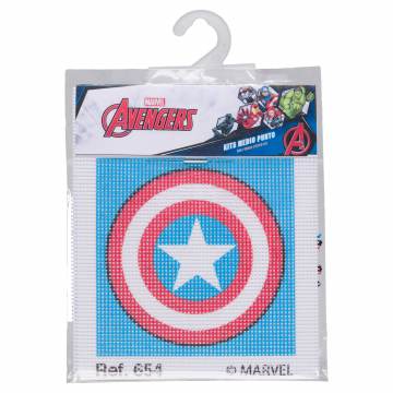 Kit canevas enfant 12x12 Captain America avenger - 480