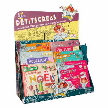 Pr&eacute;sentoir 18 livres Les Petits Cr&eacute;as 6 x 3 livres - 482