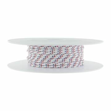 Cordon paracorde fond blanc bleu blanc rouge Ø 3mm - 56