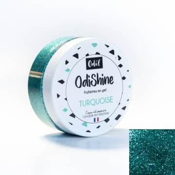 Peinture Odif paillettes en gel OdiShine turquoise 70ml - 69