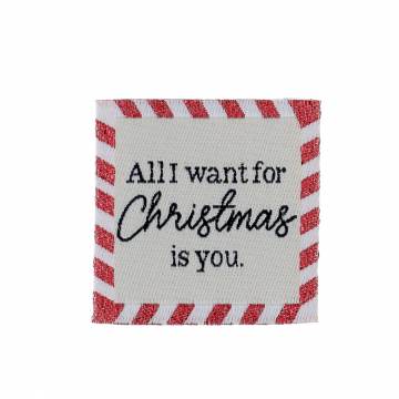 Etiquettes &agrave; coudre "all i want" x4 - 70