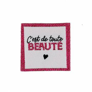 Etiquettes &agrave; coudre "beaut&eacute;" x4 - 70
