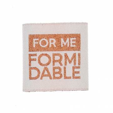 Etiquettes &agrave; coudre "for me formidable" x4 - 70