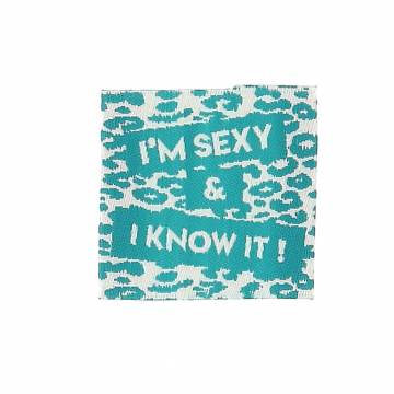 Etiquettes &agrave; coudre "I'm sexy" x4 - 70