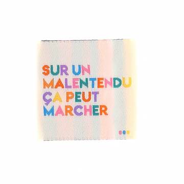 Etiquettes &agrave; coudre "sur un malentendu" x4 - 70