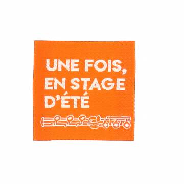 Etiquettes &agrave; coudre "une fois en stage" x4 - 70