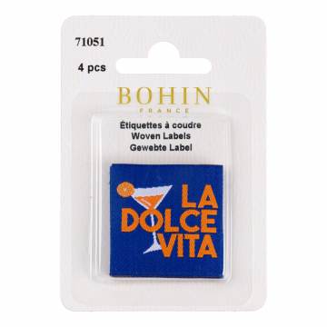 &Eacute;tiquette &agrave; coudre "Dolce Vita" la Dolce Vita x4 - 70
