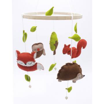 Kit feutrine Hardicraft - cha&icirc;ne pour mobile animaux for&ecirc;t - 81