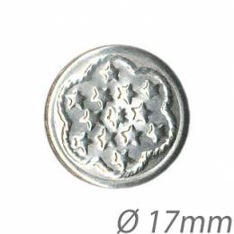 8 boutons pour jean Prym, 17 mm, couleur argent vieilli