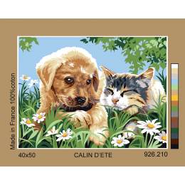 Canevas Margot Plume d'été 40x50 cm - Mondial Tissus