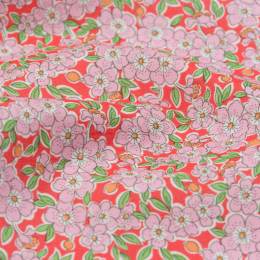Lot De 2 Coupons Tissu Coton Liberty 50x50 Cm - Motif Floral Vintage Rose/parme, Neuf, Fait Main France